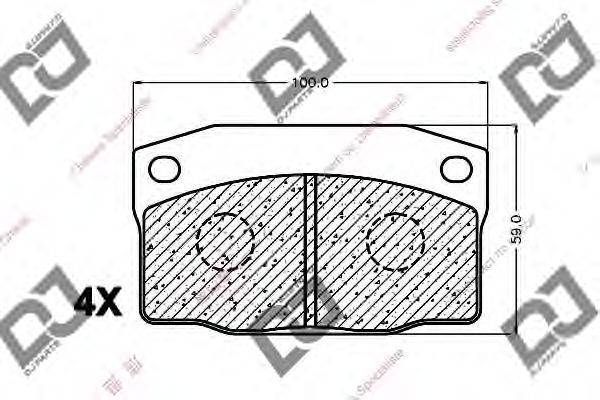 Комплект тормозных колодок, дисковый тормоз DJ PARTS BP1356