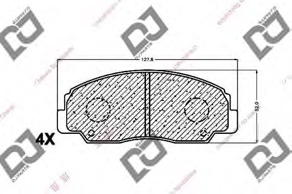 Комплект тормозных колодок, дисковый тормоз DJ PARTS BP1367