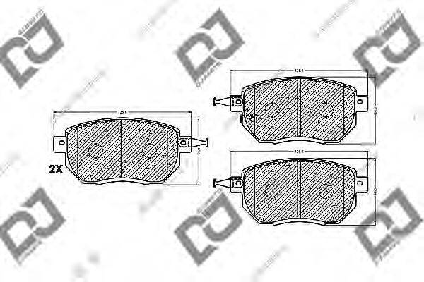 Комплект тормозных колодок, дисковый тормоз DJ PARTS BP1409