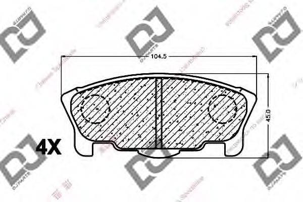 Комплект тормозных колодок, дисковый тормоз DJ PARTS BP1426