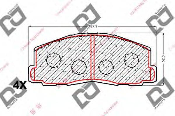 Комплект тормозных колодок, дисковый тормоз DJ PARTS BP1782