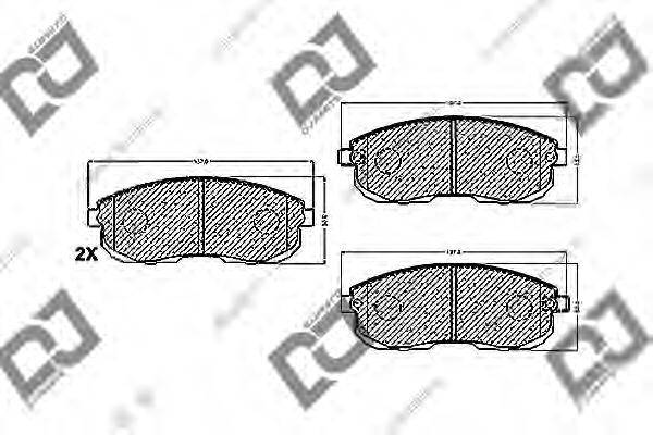 Комплект тормозных колодок, дисковый тормоз DJ PARTS BP1475