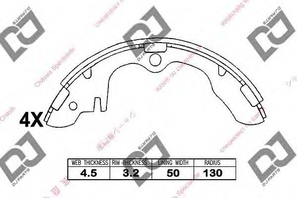 Комплект тормозных колодок DJ PARTS BS1131