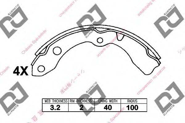 Комплект тормозных колодок DJ PARTS BS1160