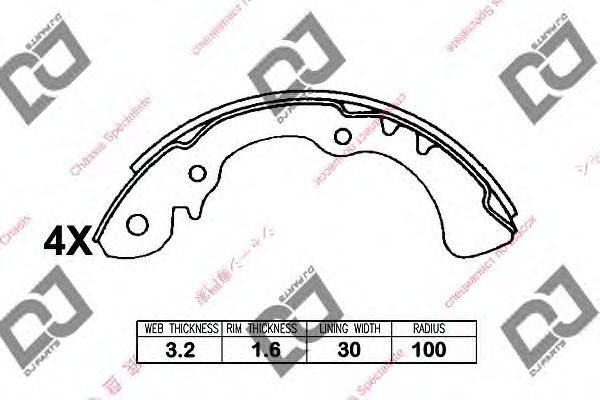 Комплект тормозных колодок DJ PARTS BS1171