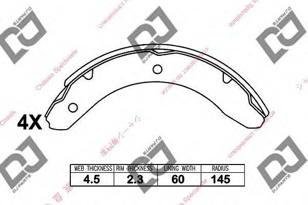 Комплект тормозных колодок DJ PARTS BS1173