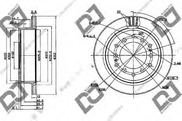 Тормозной диск DJ PARTS BD1012