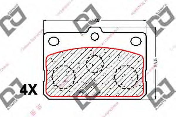 Комплект тормозных колодок, дисковый тормоз DJ PARTS BP1540