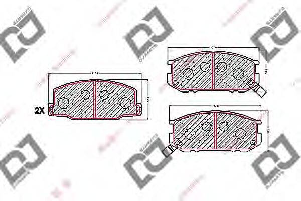 Комплект тормозных колодок, дисковый тормоз DJ PARTS BP1564