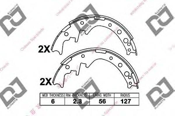 Комплект тормозных колодок DJ PARTS BS1181