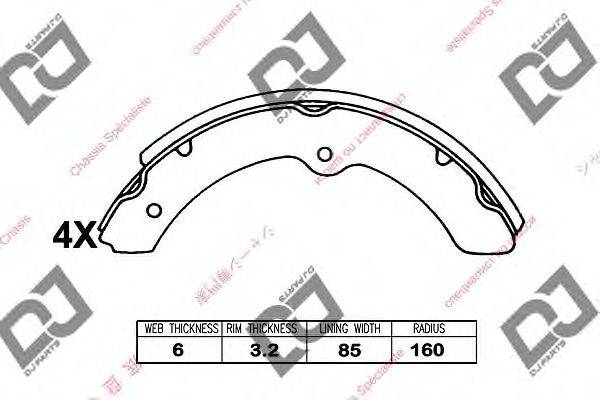 Комплект тормозных колодок DJ PARTS BS1185