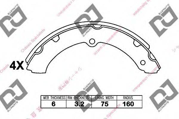 Комплект тормозных колодок DJ PARTS BS1200