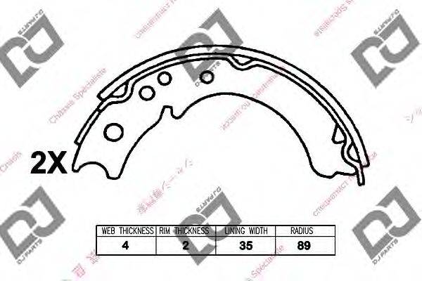 Комплект тормозных колодок DJ PARTS BS1300