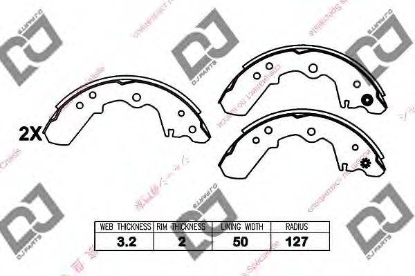 Комплект тормозных колодок DJ PARTS BS1311