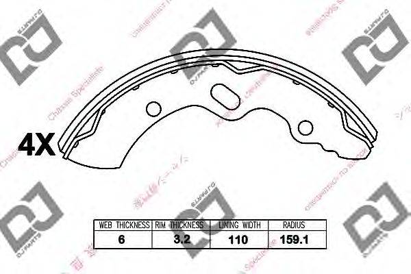 Комплект тормозных колодок DJ PARTS BS1363