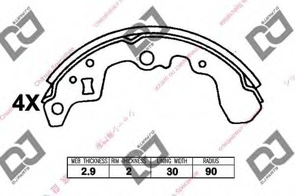 Комплект тормозных колодок DJ PARTS BS1390