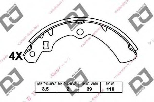 Комплект тормозных колодок DJ PARTS BS1400