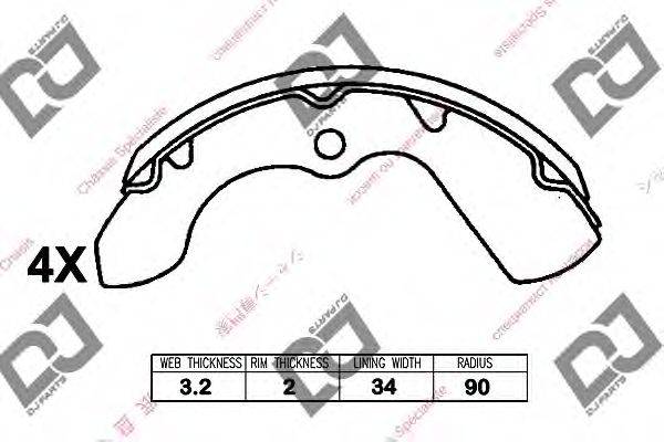 Комплект тормозных колодок DJ PARTS BS1410