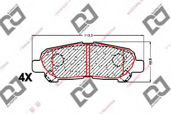 Комплект тормозных колодок, дисковый тормоз FMSI-VERBAND D1325