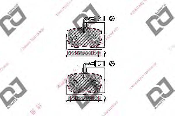 Комплект тормозных колодок, дисковый тормоз DJ PARTS BP1691