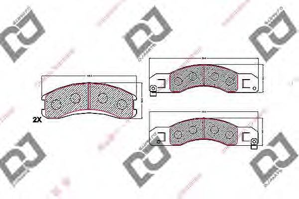 Комплект тормозных колодок, дисковый тормоз DJ PARTS BP1717