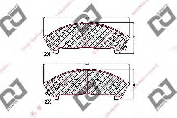 Комплект тормозных колодок, дисковый тормоз DJ PARTS BP1719