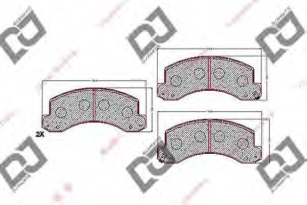 Комплект тормозных колодок, дисковый тормоз DJ PARTS BP1721