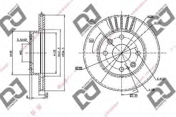 Тормозной диск DJ PARTS BD1050