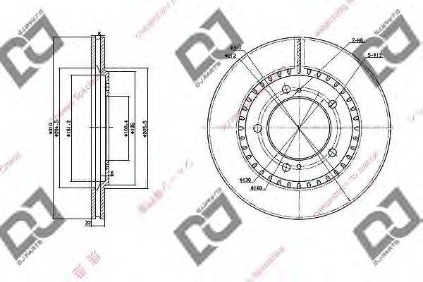 Тормозной диск DJ PARTS BD1076