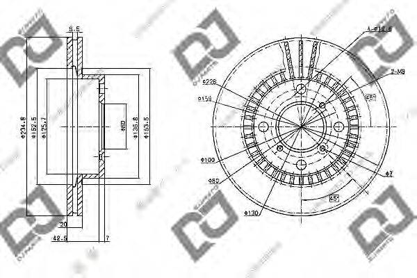 Тормозной диск DJ PARTS BD1077