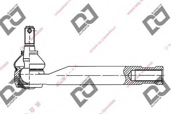 Наконечник поперечной рулевой тяги DJ PARTS DE1004