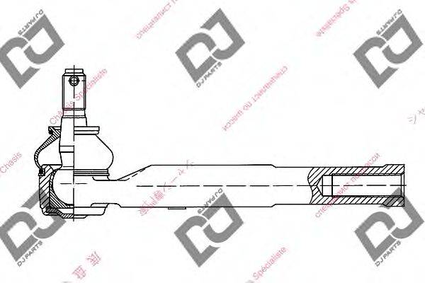 Наконечник поперечной рулевой тяги DJ PARTS DE1006