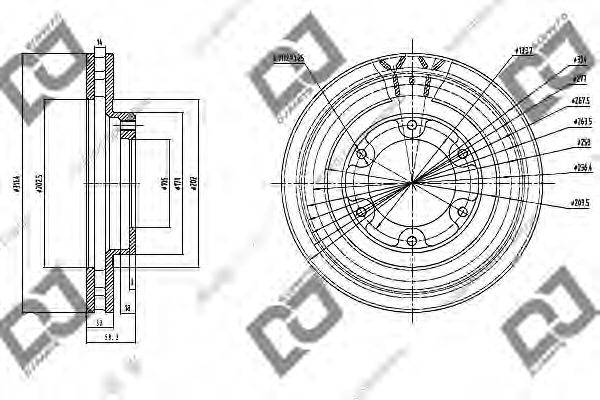 Тормозной диск DJ PARTS BD1097