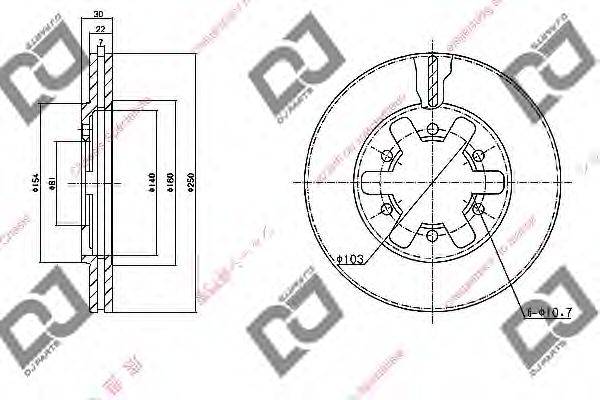 Тормозной диск DJ PARTS BD1102