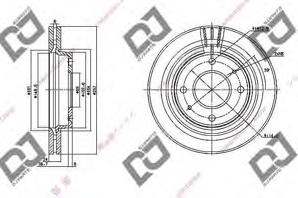 Тормозной диск DJ PARTS BD1105