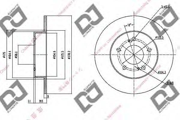 Тормозной диск DJ PARTS BD1113