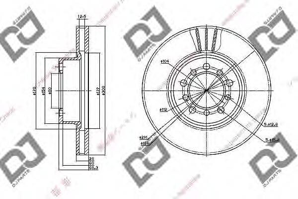 Тормозной диск DJ PARTS BD1126