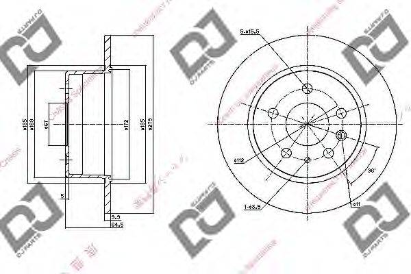 Тормозной диск DJ PARTS BD1127