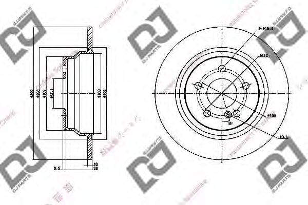 Тормозной диск DJ PARTS BD1145