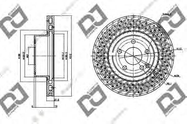 Тормозной диск DJ PARTS BD1146