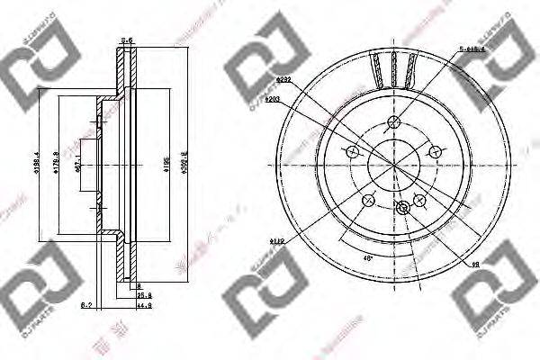 Тормозной диск DJ PARTS BD1151