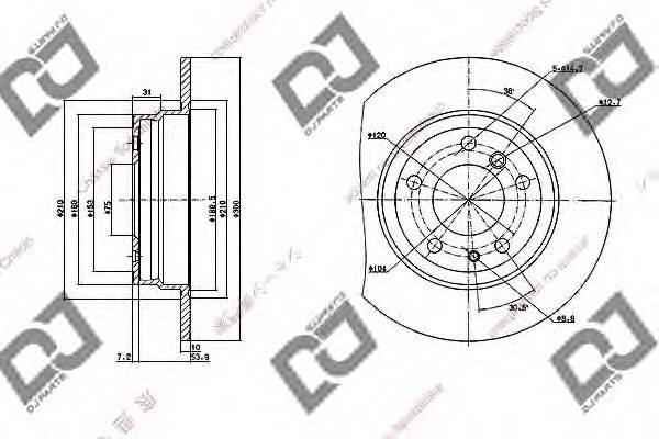 Тормозной диск DJ PARTS BD1163