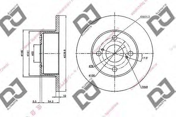 Тормозной диск DJ PARTS BD1985