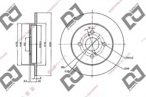 Тормозной диск DJ PARTS BD1989