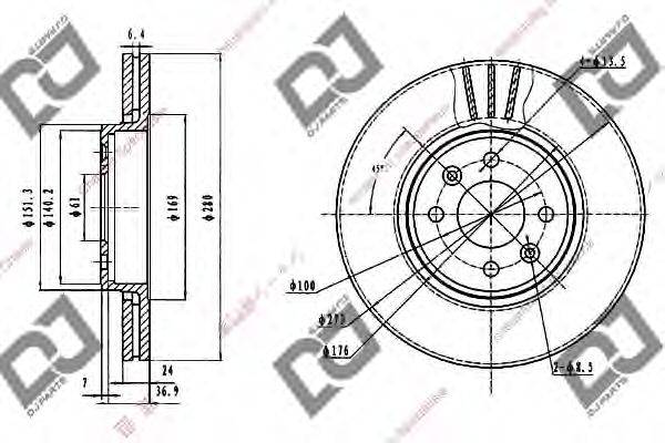 Тормозной диск DJ PARTS BD1192