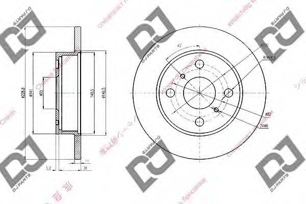 Тормозной диск DJ PARTS BD1974