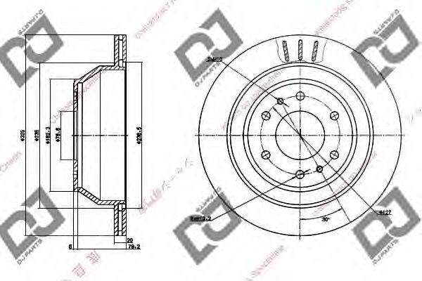 Тормозной диск DJ PARTS BD1217
