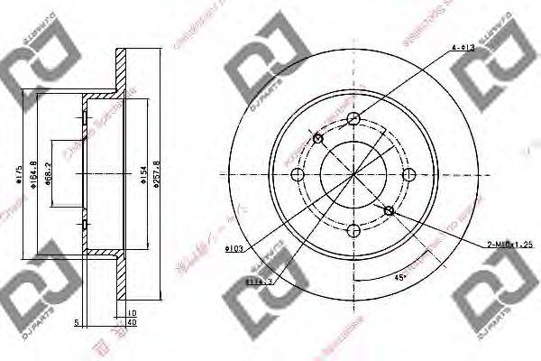 Тормозной диск DJ PARTS BD1240