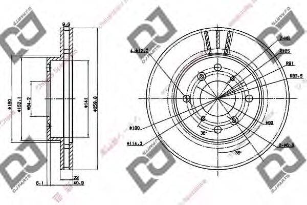 Тормозной диск DJ PARTS BD1243