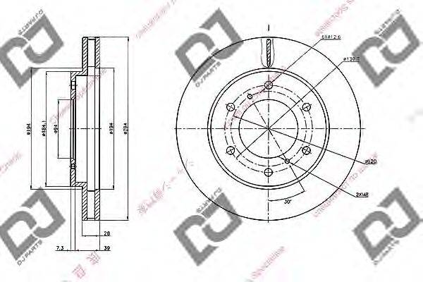 Тормозной диск DJ PARTS BD2081